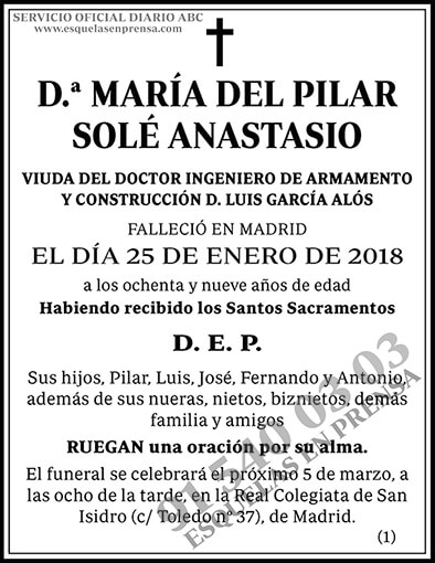 María del Pilar Solé Anastasio